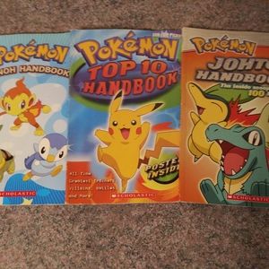 3 Paperback Pokemon Handbooks